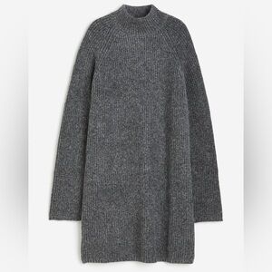 H&M Cozy Gray Knit Sweater Dress